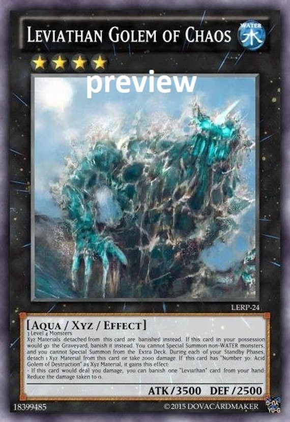 Leviathan Golem of Chaos Orica Custom Card Obelisk Tormentor Winged Dragon  of Ra Egyptian Gods God Altered - Etsy