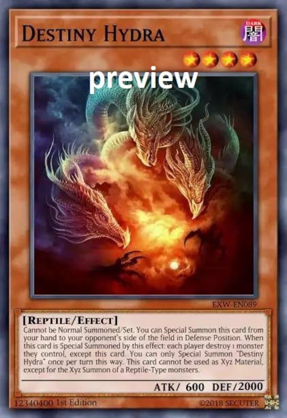 Destiny Hydra orica custom card obelisk tormentor winged dragon of ra  egyptian gods god