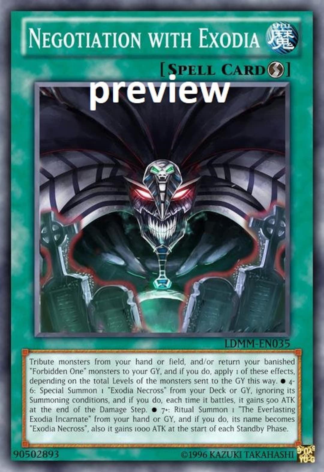 Exodia The Forbidden One Bandai Edition orica custom card -  Portugal