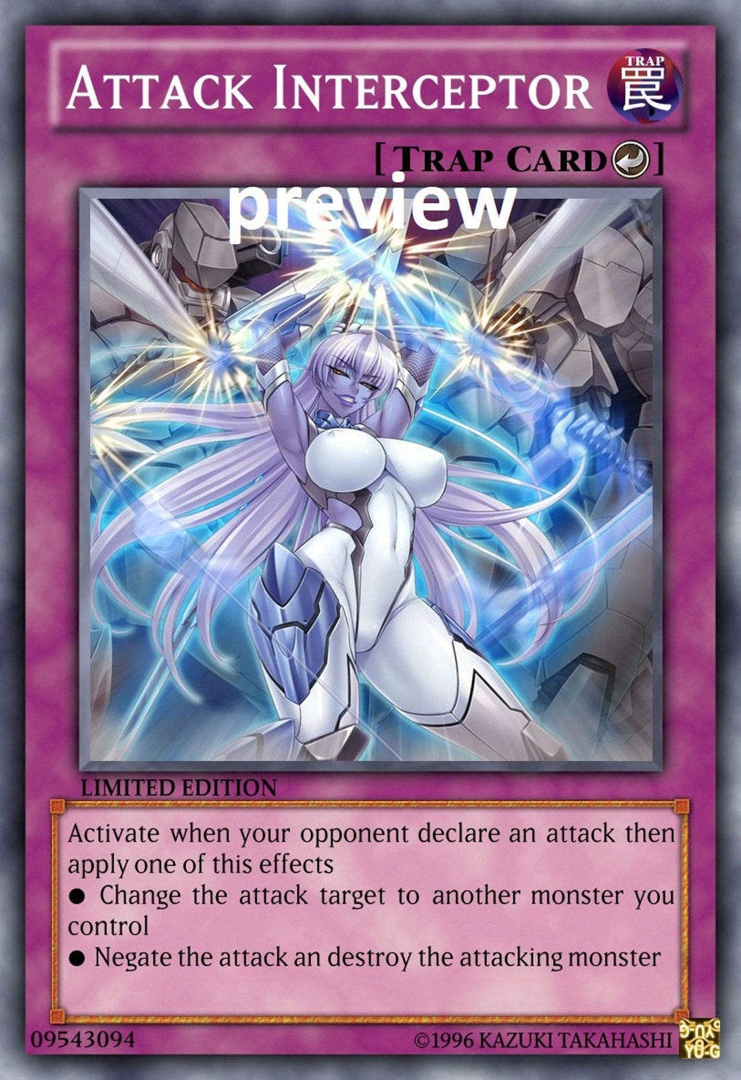 Attack Interceptor Orica Custom Card Obelisk Tormentor Winged Dragon of ...
