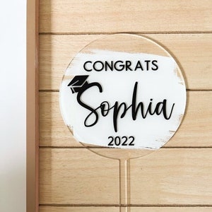 personalized graduation cake topper | acrylic graduating cake topper | congrats grad | class of 2024 | graduation decorations | senior party