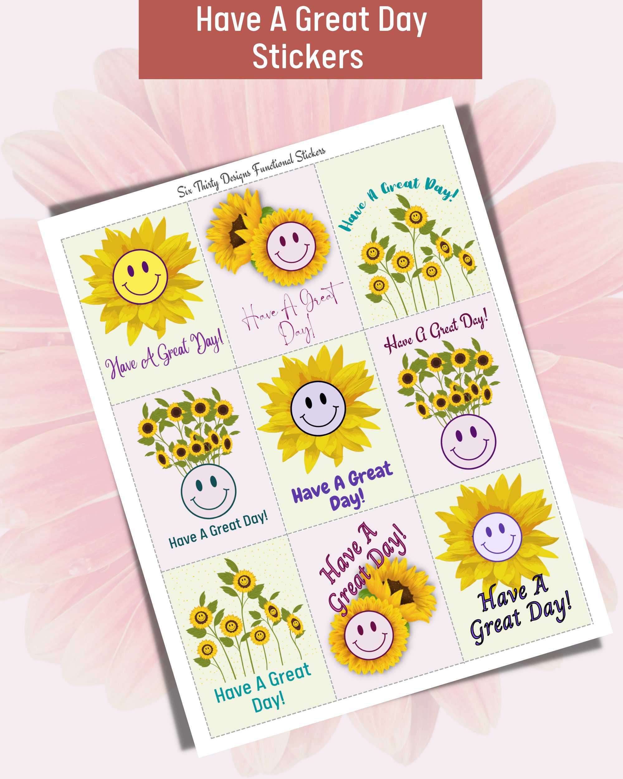 Functional Stickers, Printable Have A Great Day Stickers, Printable ...