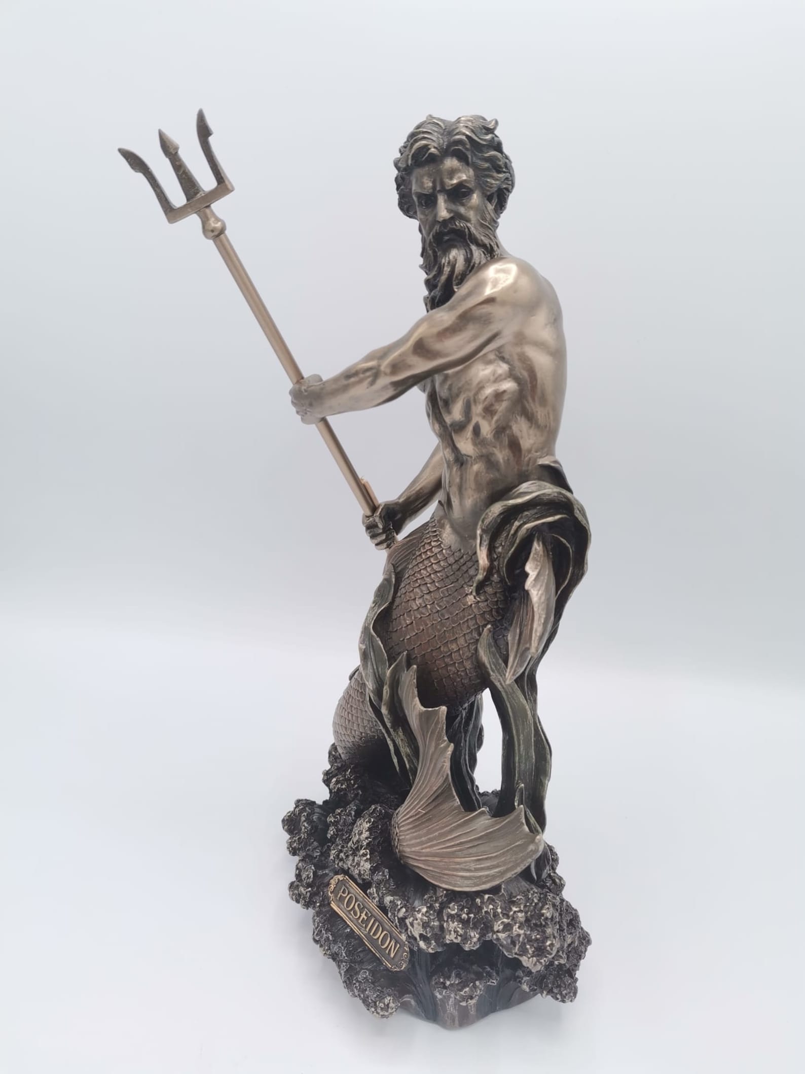 Large Poseidon Sculpture Statue Bronze Greek Gods Greek God Etsy