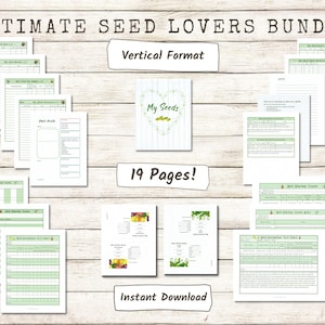 Ultimate Seed Lovers Bundle - Vertikales Format, Samenzuchtorganisation, Gartenorganisation