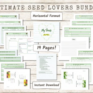 Ultimate Seed Lovers Bundle - Horizontales Format, Seed Growing Organizer, Garten organizer