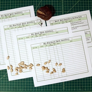 Printable Seed Inventory Logs, Seed Saving, Seed Inventory Worksheets ...
