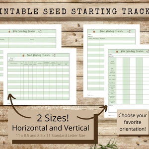 Printable Seed Starting Tracker Sheets - Etsy