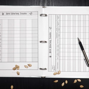 Printable Seed Starting Tracker Sheets - Etsy