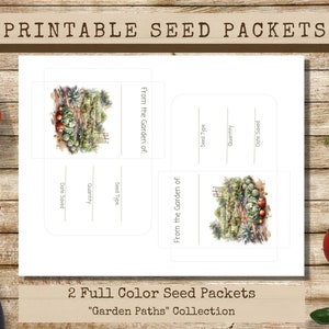 Vintage Flower Seed Packets Set 1 Commercial Use Printable JPG