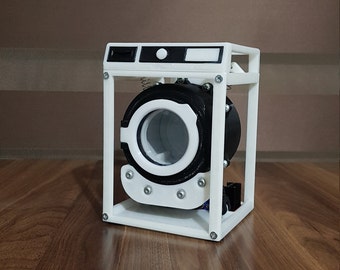 Miniature Washing Machine Miniature Furniture Dollhouse Fully Automatic Laundry Machine Toy Realistic Mechanism