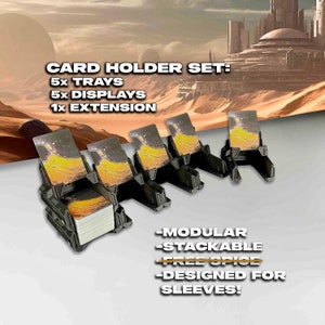 Sci-fi Modular Deck Haltersystem - Dune Kompatibles Set (63.5 x 88 mm)