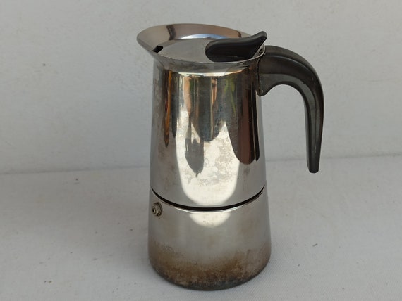 GB, Guido Bergna, Italian Stovetop Moka Pot, 1980s Vintage Designer Espresso  Maker. 