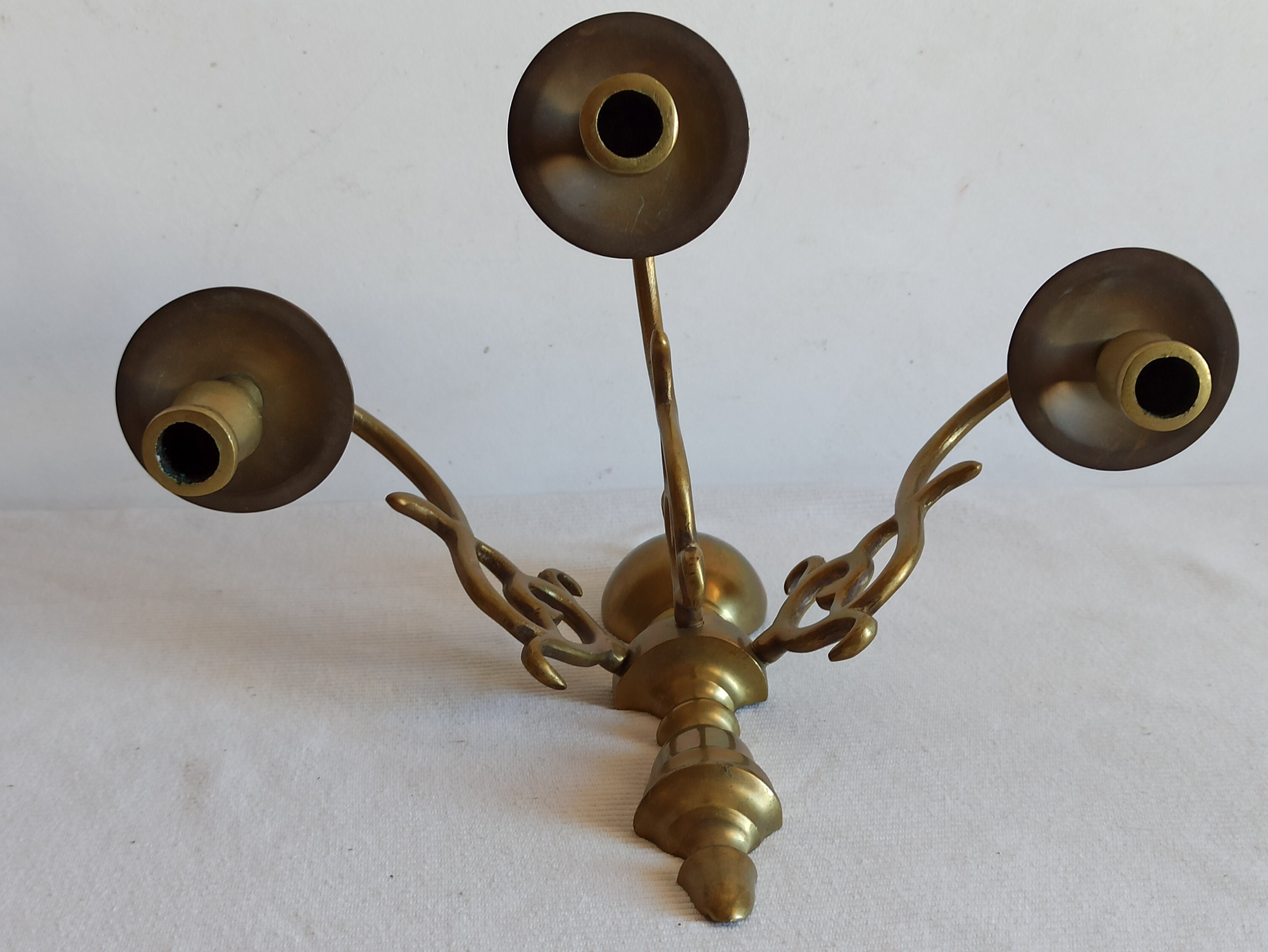 Beautiful Brass Wall Candlestick Holder 1960s 3 Armed Candle Etsy