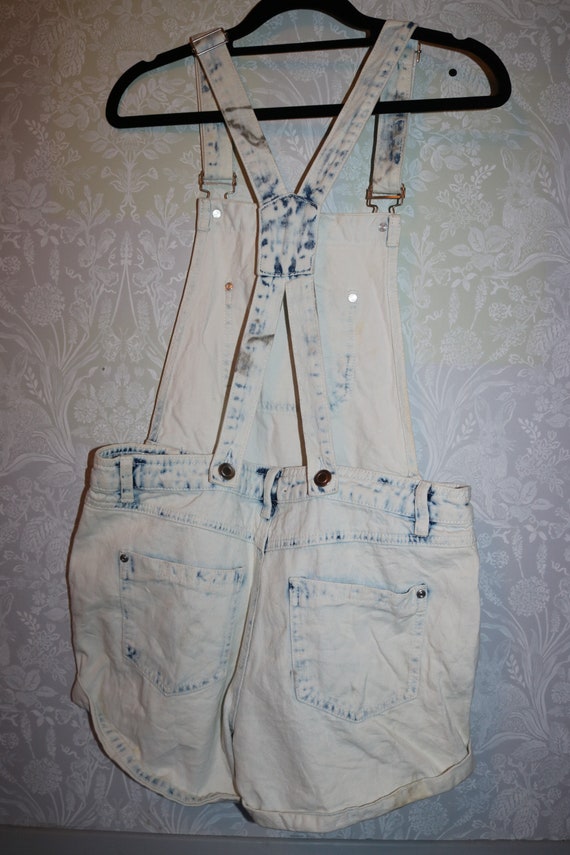 Vintage Acid Wash Denim Short Overall Dungaree, Forev… Gem