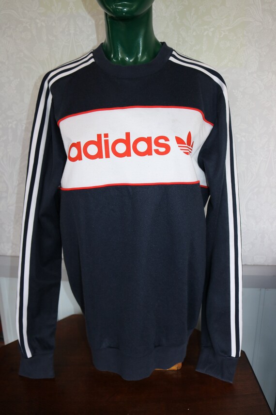 White Stripe Adidas Jumper Size 