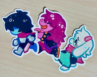 Holographic Deltarune Fun Gang Stickers