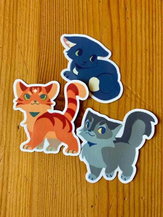 Warrior Cats Stickers Firestar Graystripe Ravenpaw 2.5” Matte Waterproof Vinyl Sticker