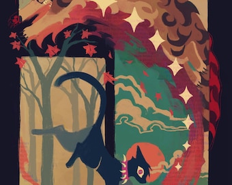 Tigerstar and Scourge Warrior Cats Print