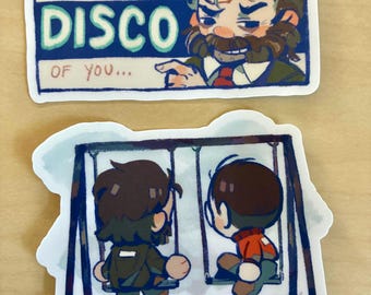 Disco Elysium Kim and Harry Vinyl Stickers