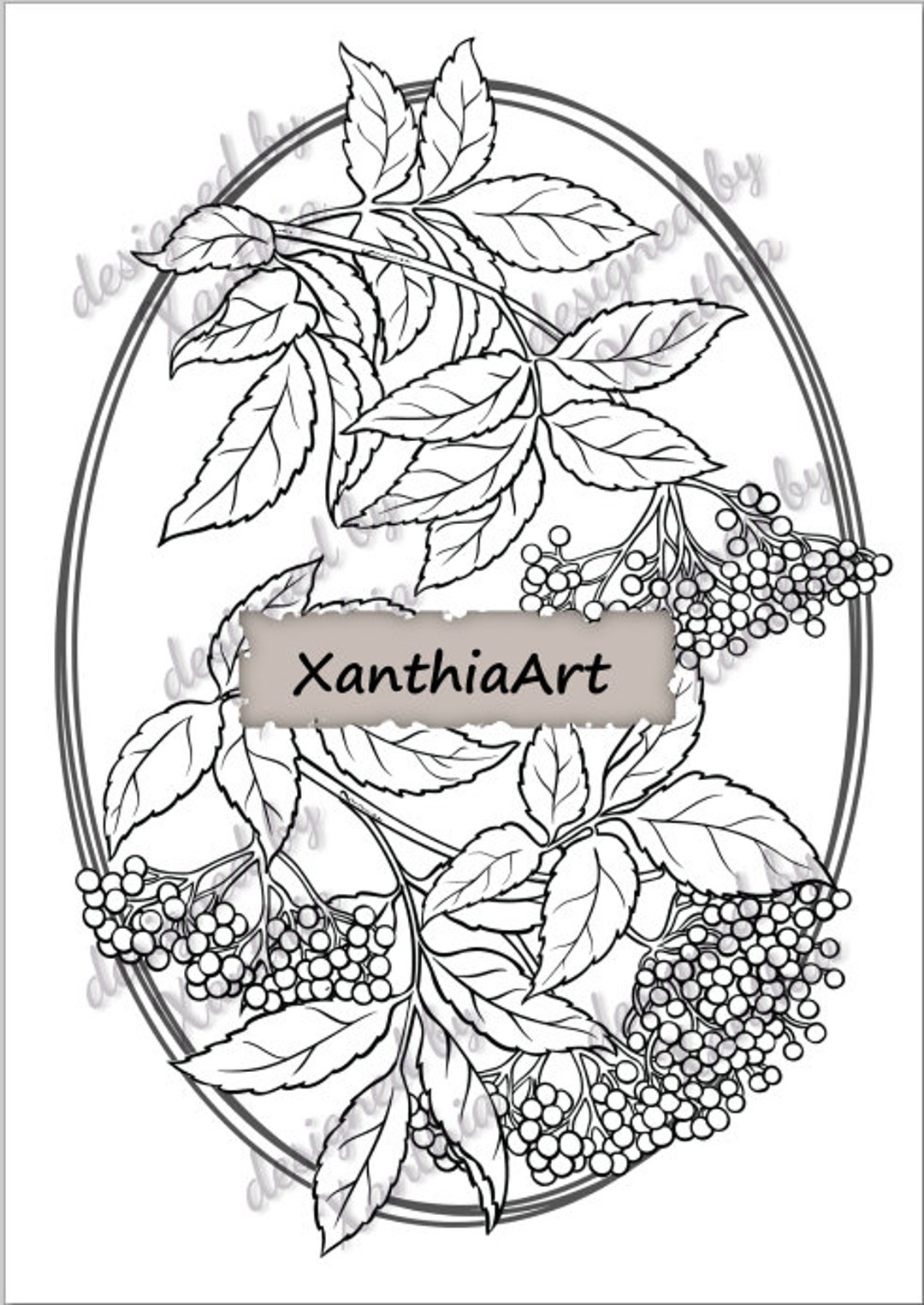 Ausmalbild Für Erwachsene Blumen Coloring Page - Etsy