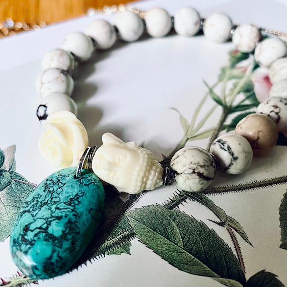 Jasper, Howlite Bracelet, Charm, Amulet, Healing Crystal Bracelet