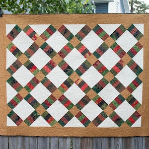 Christmas Quilt for Sale, Handmade Gift, Christmas Gifts, Christmas Decor Gift for Mom, Christmas Blanket, Patchwork Quilt, Christmas Throw