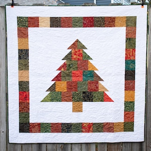 Large Christmas Tree Quilt, Scrap Christmas Quilt, Christmas Gift, Handmade Quilt, Made in USA Christmas Decoration, Christmas Gift for Her