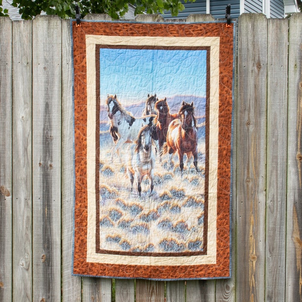 Horse Quilted Wall Hanging Etsy