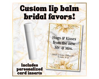 Personalized Bridal Shower Favors | Custom Lip Balm | Party Favors | Trending | Guest Appreciation | cocoXraye