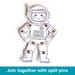Astronaut Split Pin Craft, Color and Build Spaceman Puppet, Kids Paper ...
