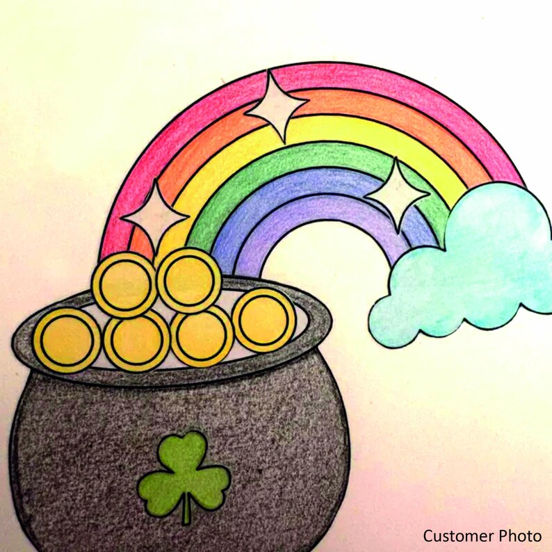 Pot of Gold Cut & Paste Craft, St Patrick's Day Color and Build ...