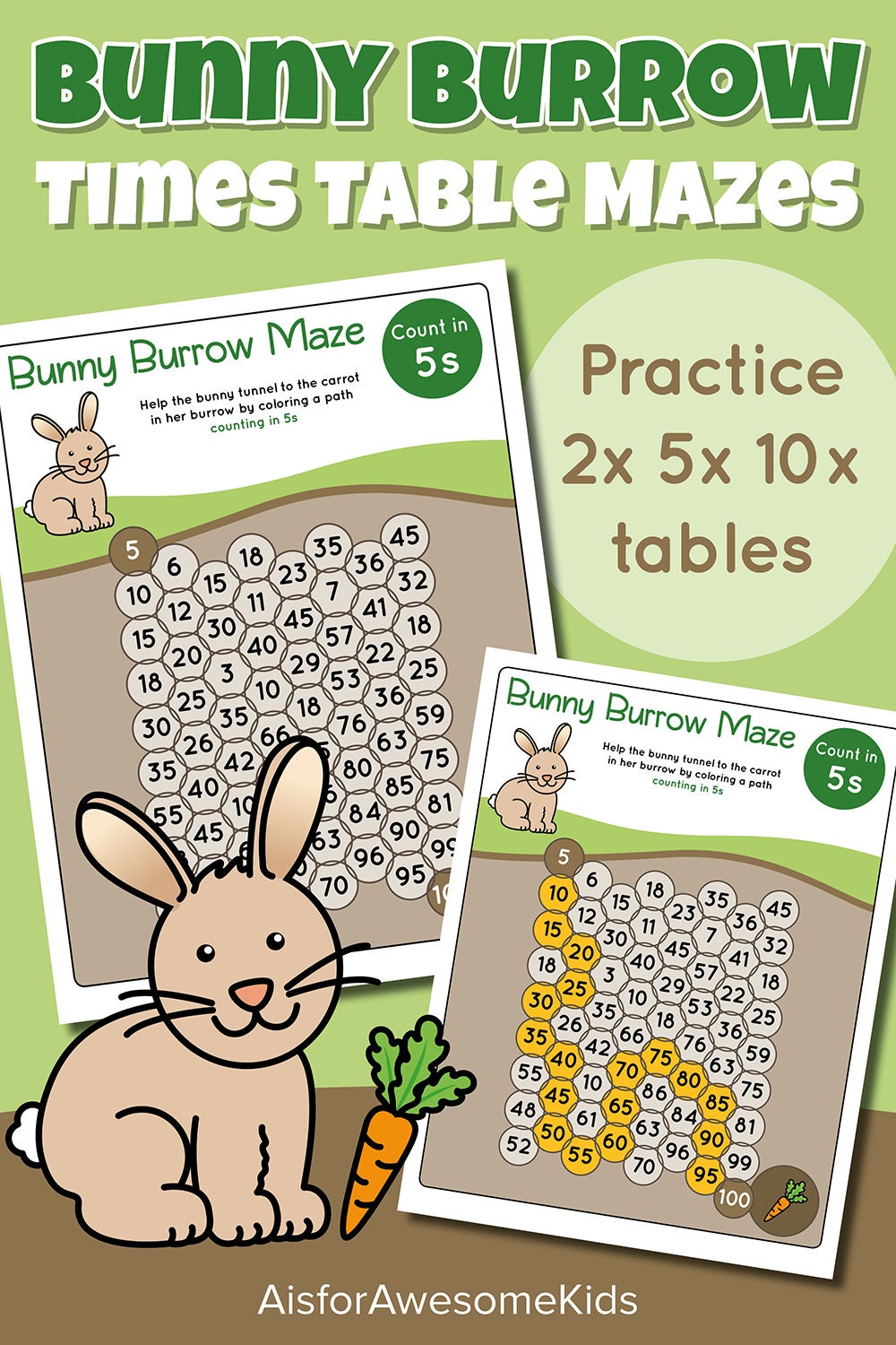 Spring Math Maze Times Table Worksheets, Children's Maths Challenge ...