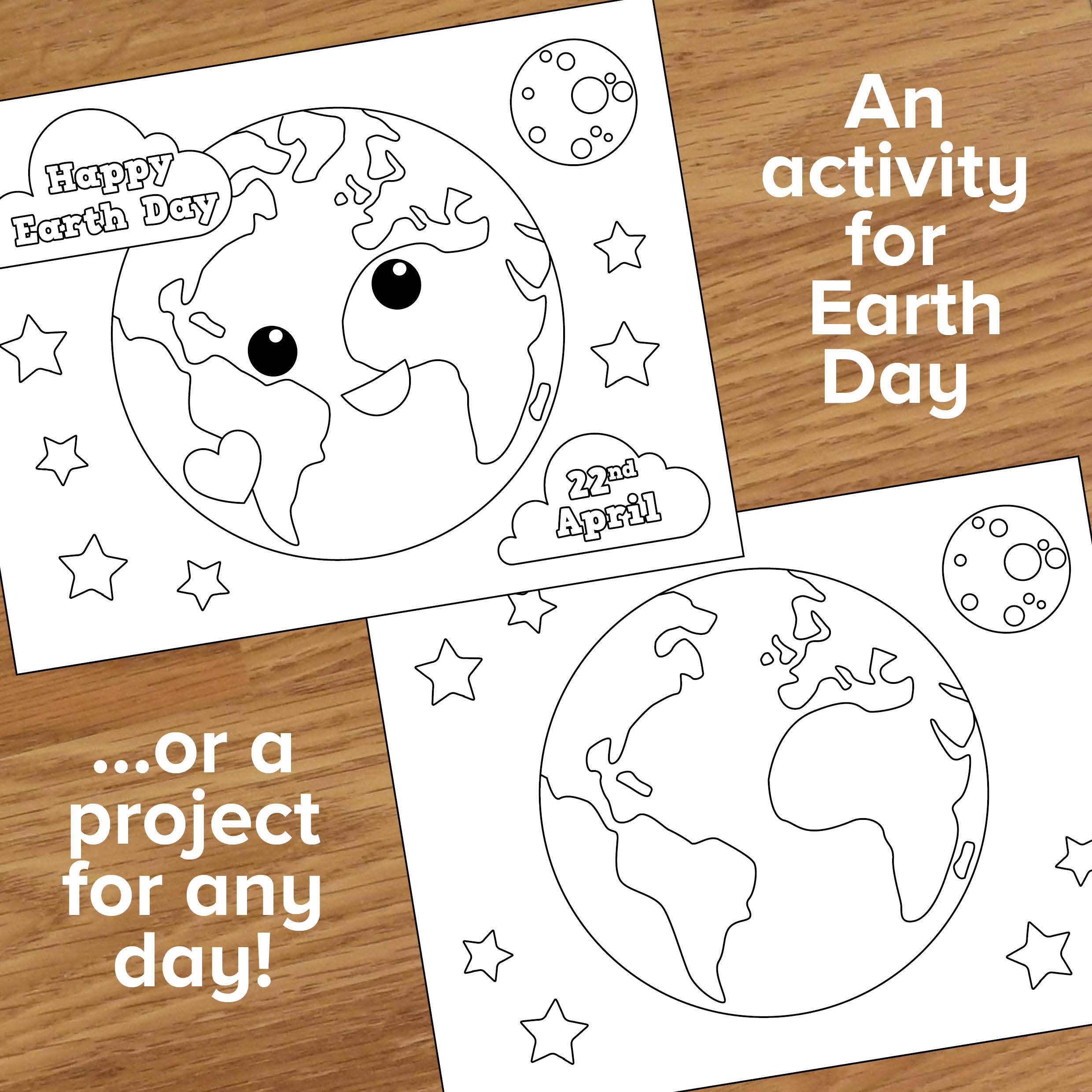 Earth Day Cut &amp; Paste Craft Printable, Build the World Educational Art ...