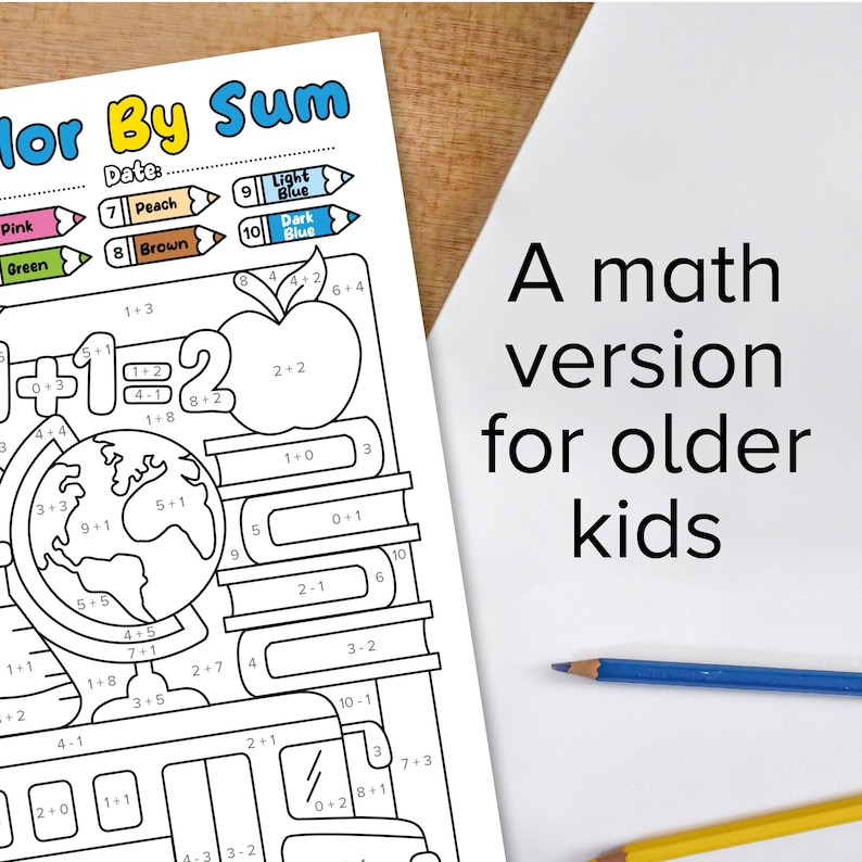 Back to School Bus Color by Number Worksheet, Classroom Art Picture ...