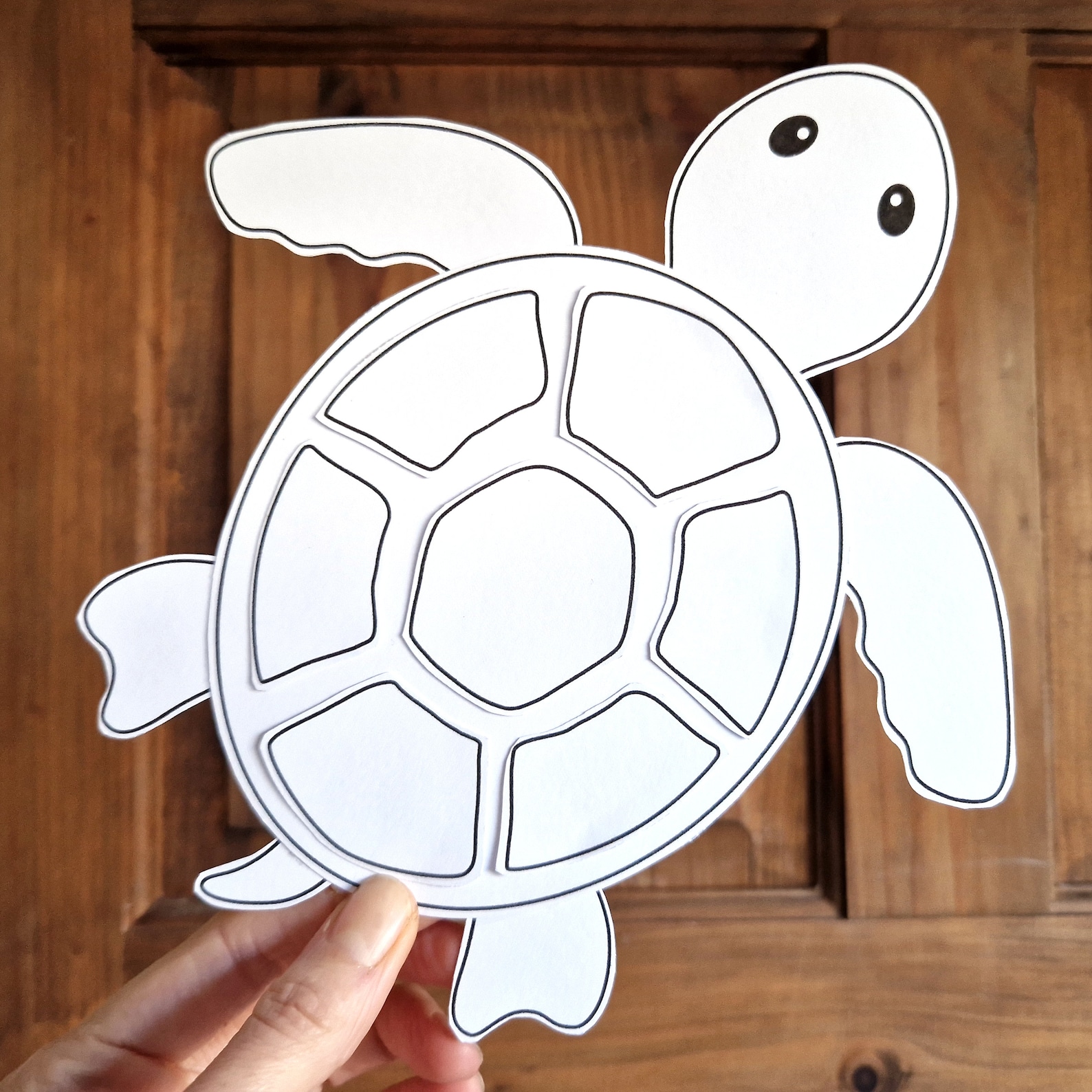 Turtle Cut Paste Craft Printable Spring Color and Build Art Kit