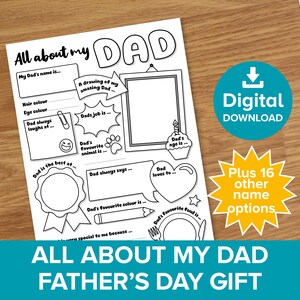 Hojas de trabajo "Todo sobre mi... Mamá y papá", ficha informativa para abuelos, regalo imprimible para el Día del Padre y la Madre, actividad de escritura para cumpleaños