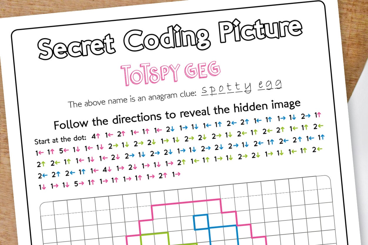 Easter Coding Worksheets Egg Basket Picture Reveal Pixel Art -  Finland