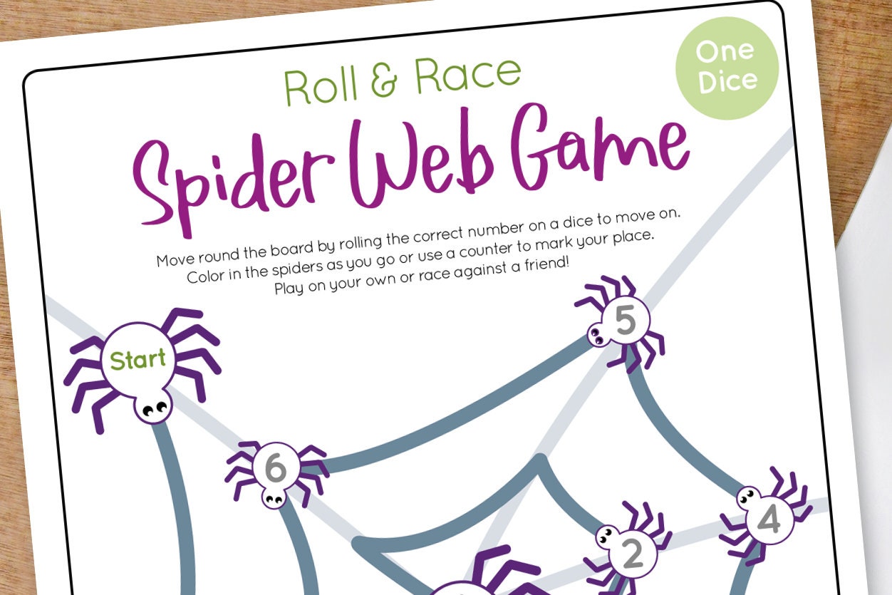 Halloween Roll and Cover Dice Game, Roll and Race