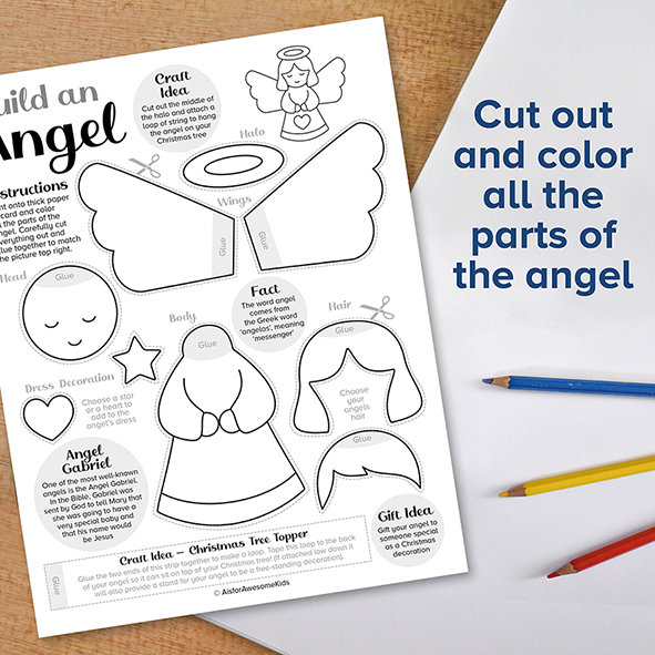 Christmas Angel Tree Topper Printable