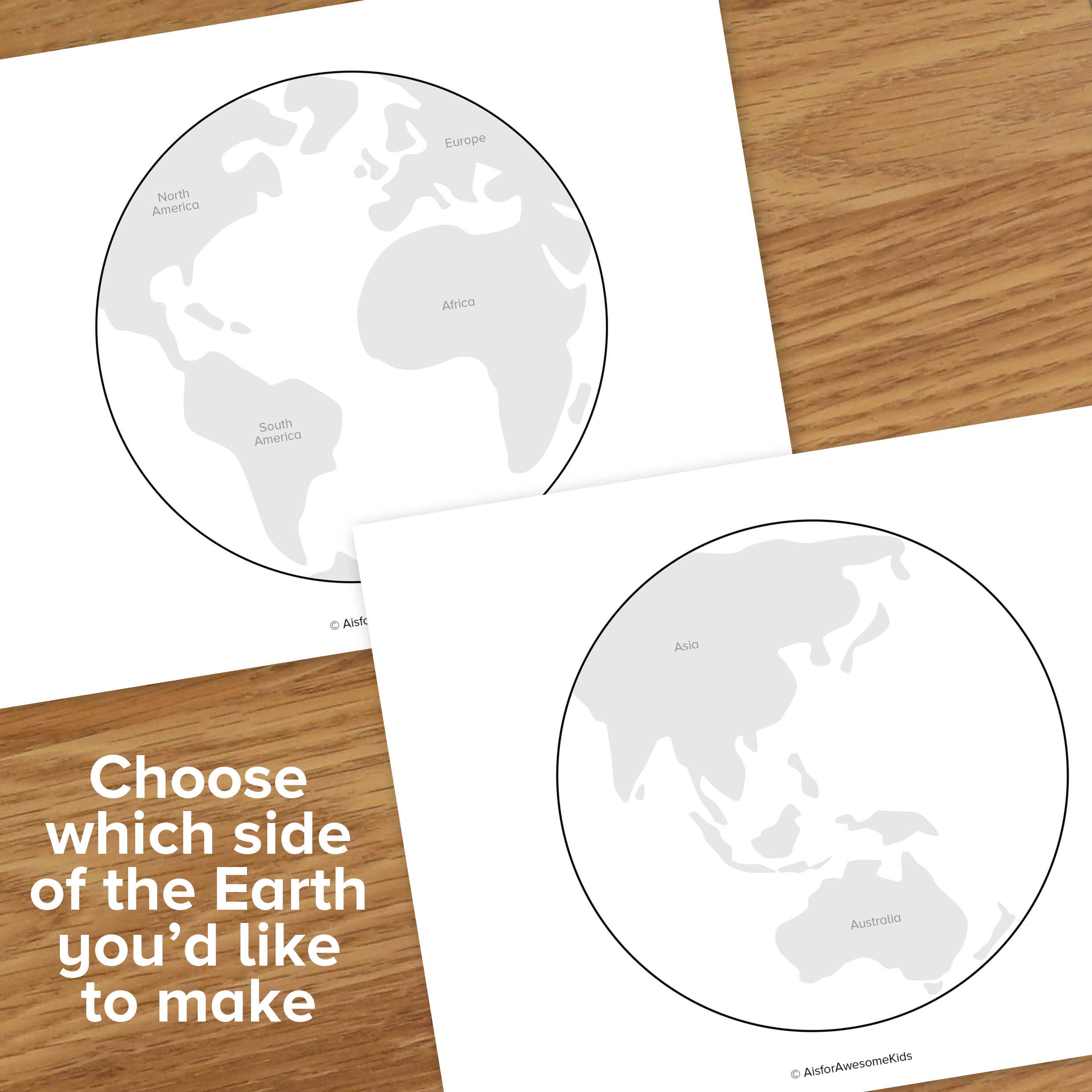 Earth Day Cut &amp; Paste Craft Printable, Build the World Educational Art ...