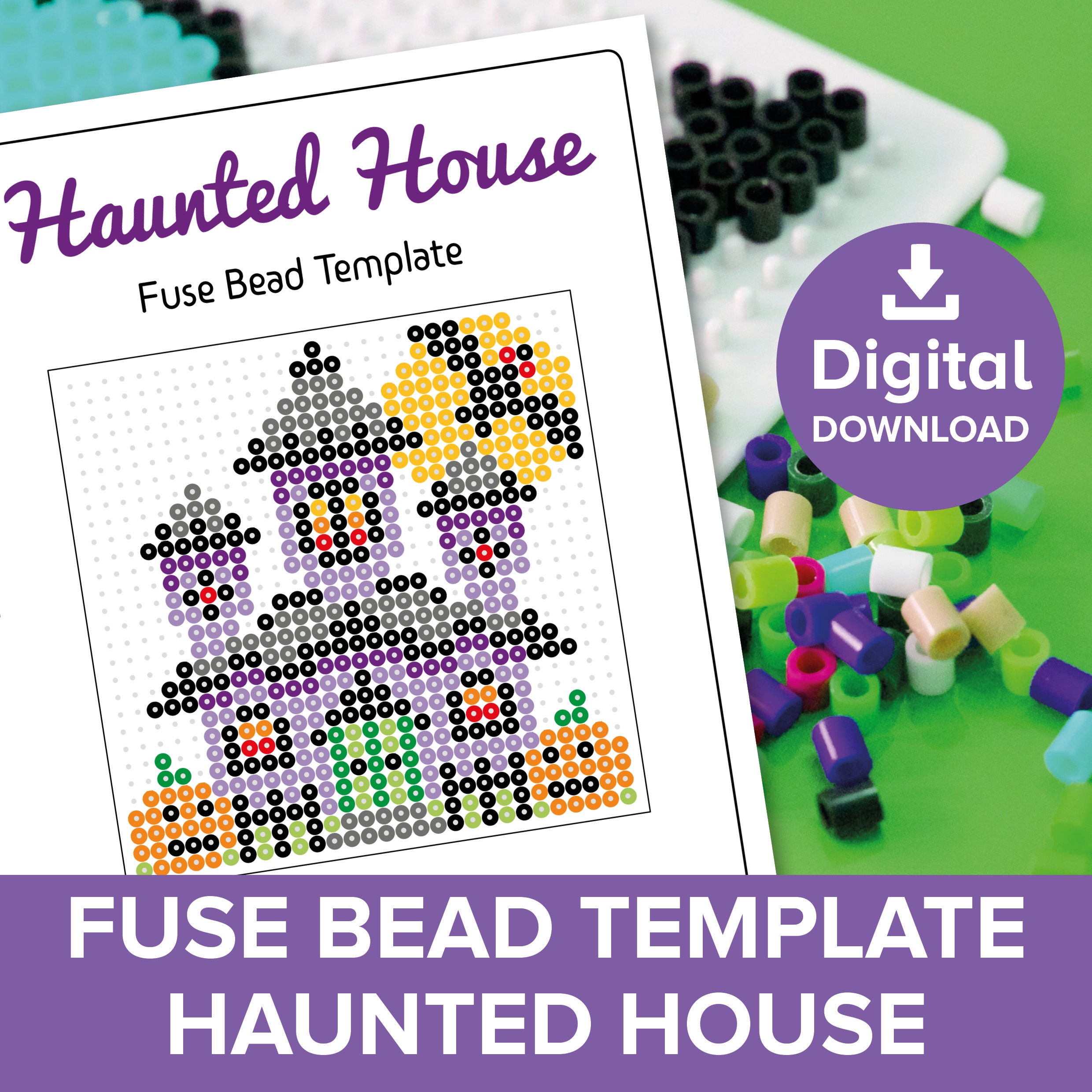 Perler Halloween Haunted House Fused Bead Kit, 10,006 pieces