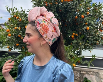 Floral Tichel Head Scarf, Jewish Head Covering, Mitpachat