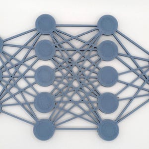 Decoración de red neuronal: posavasos inspirados en IA, regalo de aprendizaje automático, decoración de escritorio geek / Impresión 3D