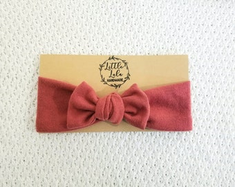Pink Knotted Headband - Baby (size newborn)