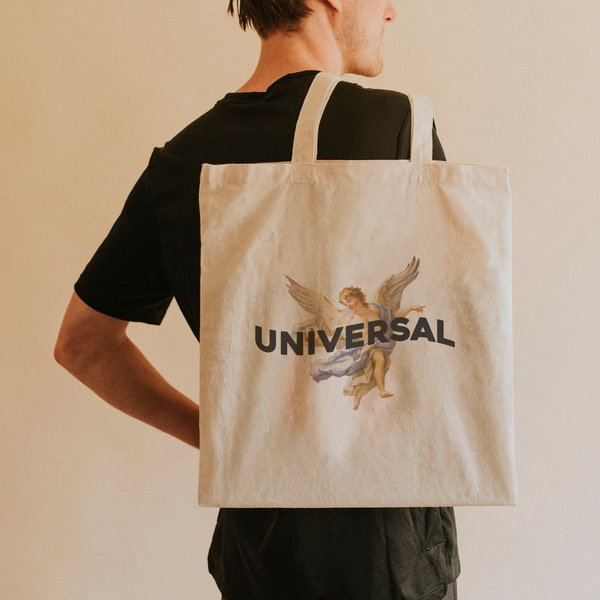 Universal Angel Tote Bag, Renaissance Tote Bag,  Cherub Present, Classic Art Gift