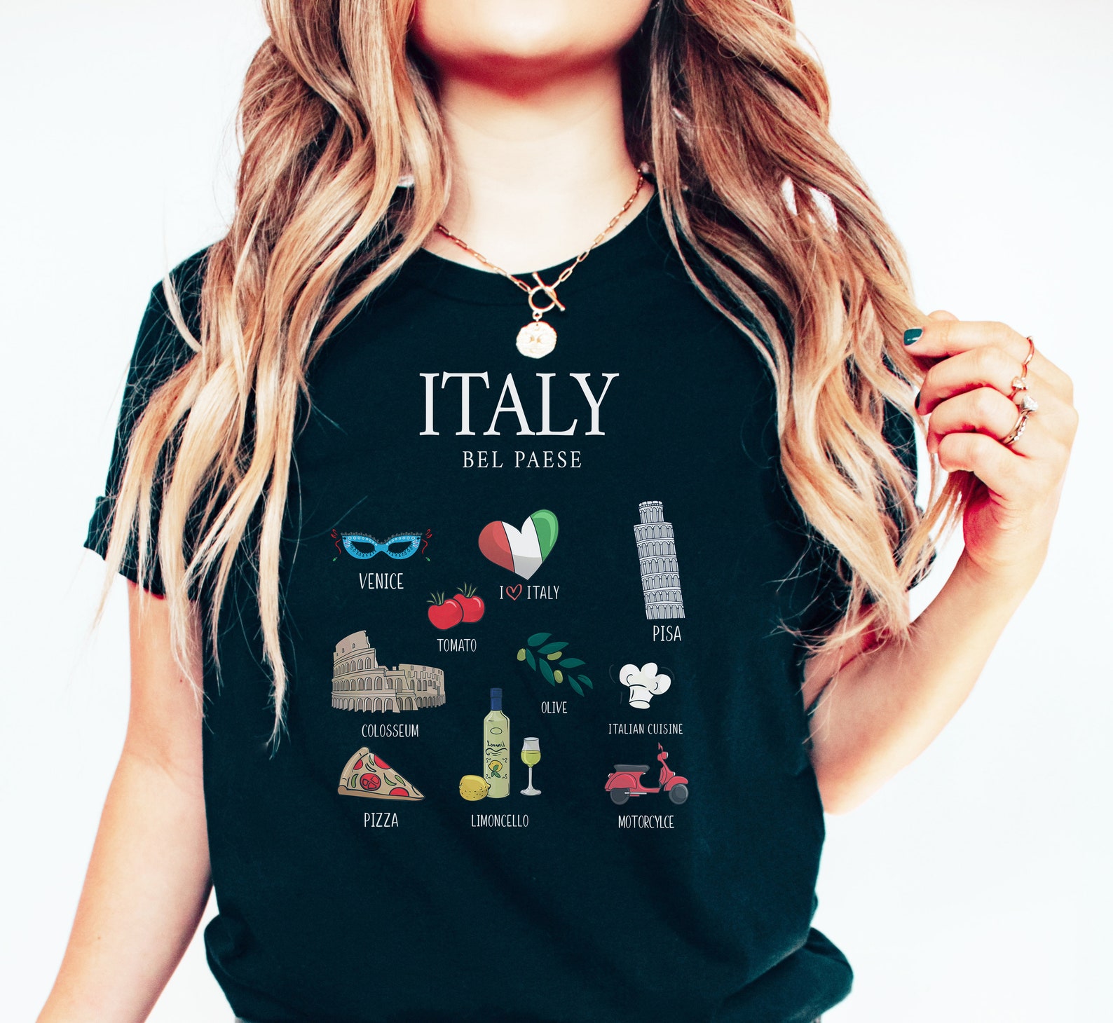 Italy Landmarks Shirt Italy Shirt Italy Soft and Comfortable - Etsy