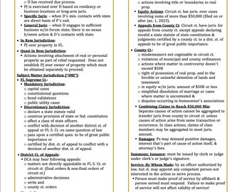 Florida Civil Procedure Outline