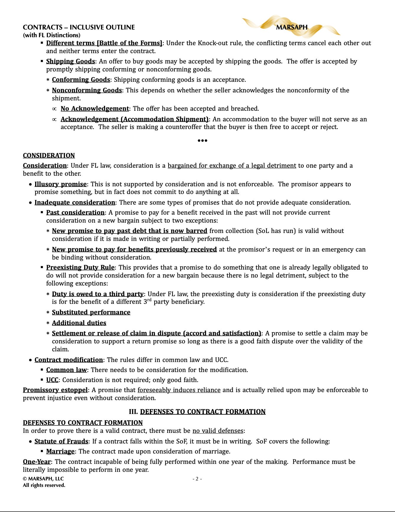Contracts Outline - Etsy