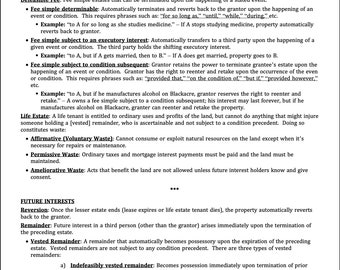 Real Property Outline