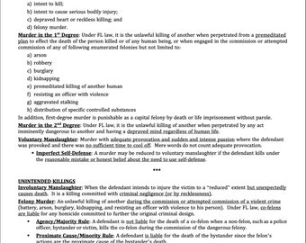 Criminal Law and Procedure Outline